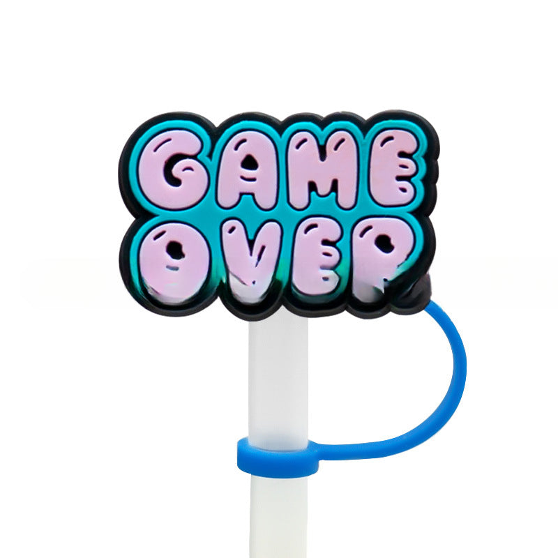 Wholesale 10pcs Game Style Straw Cap Silicone Dust Plug Cute Anime Party Casual Decorations